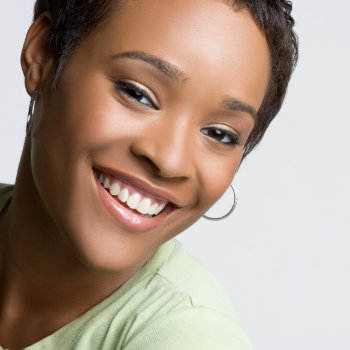 african american woman smiling calmly