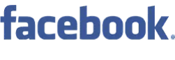 The facebook logo on a black background.