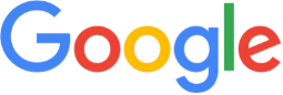 The google logo on a black background.