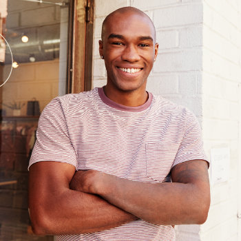 Young African American man healthy smile Marietta Dental Professionals