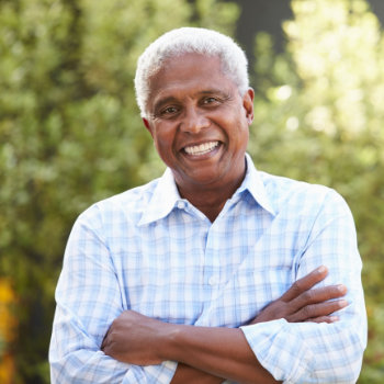 Smiling senior African American man Dental Care for Seniors  Marietta