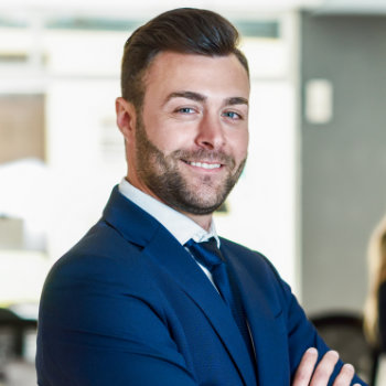 Smiling handsome businessman Marietta Dental Professionals patient